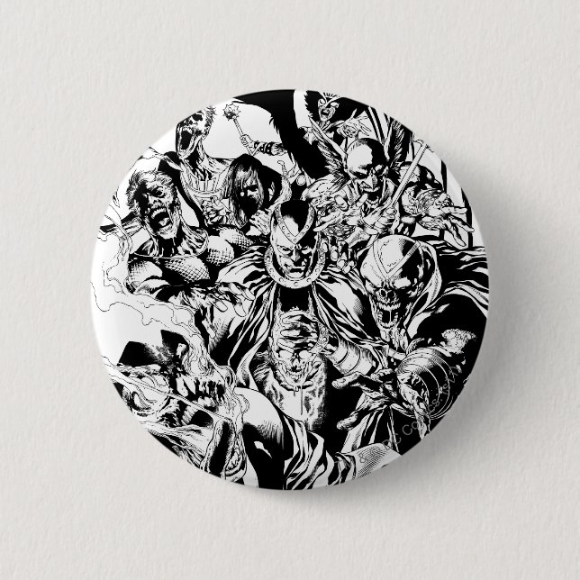 Black Lantern Corps - Black and White Button (Front)