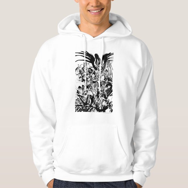 Black Lantern Corps - Black and White Hoodie (Front)
