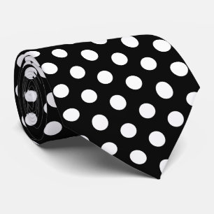 Black Large Polka Dot Neck Tie