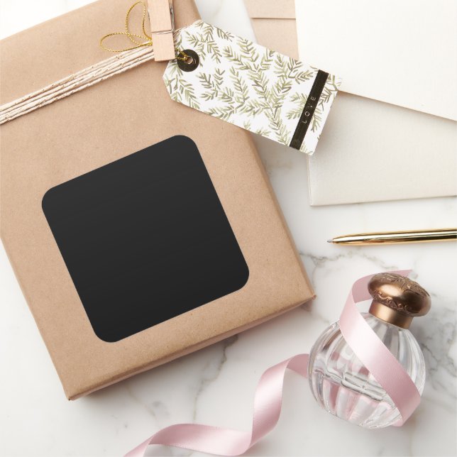 Black Large Square Sticker (Gifting)