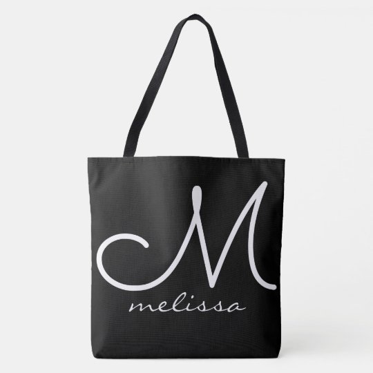 black-large-tote-bag-with-name-zazzle