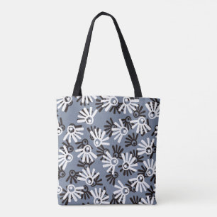 Black Lashes Abstract Minimal Evil Eye Protection Tote Bag