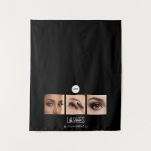 Black Lashes Studio Photo Collage Trade Show Tapestry