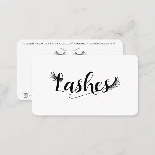 Black Lashes Wispy Eyelashes Beauty  Business Card