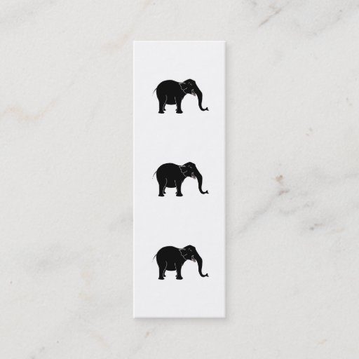 Customizable Black Laughing Elephant. Business Card