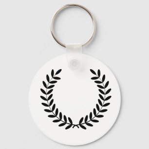 Black Laurel Wreath Greek Olive Branch Keychain