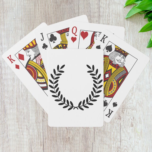 Black Laurel Wreath Greek Olive Branch Poker Cards (Creator Uploaded)