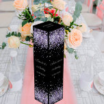 Black lavender elegant birthday wine box<br><div class="desc">A classic black background. Decorated with lavender,  violet confetti.  Personalize and add a name,  age and the date.</div>