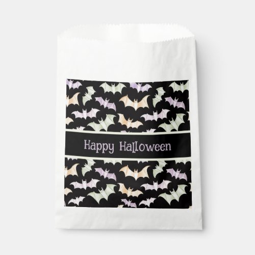 Black Lavender Mint Bats Halloween Favor Bag