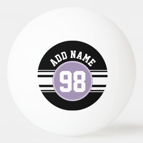 Black  Lavender Sports Jersey Custom Name Number Ping_Pong Ball