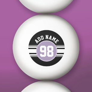 Black & Lavender Sports Jersey Custom Name Number Ping-Pong Ball