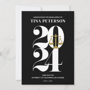 Black Law School Graduation Announcement