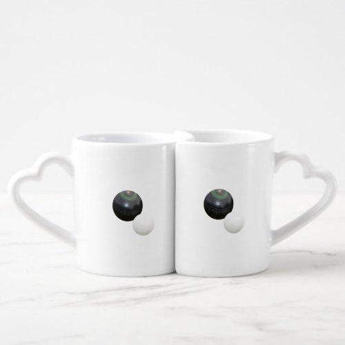 Black Lawn Bowl And Jack Coffee Mug Set