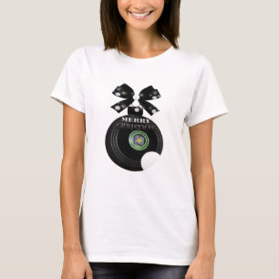 Black Lawn Bowl Christmas Bauble And Logo, T-Shirt