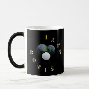 Black Lawn Bowls, Magic Morphing Coffee Mug