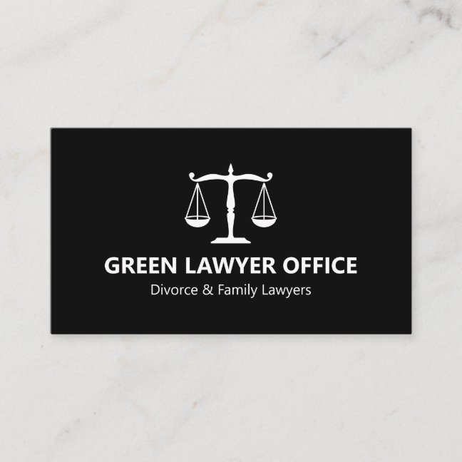 Black Lawyer Law Office Business Card