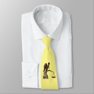 Black Lawyer Personalized Initial Neck Tie
