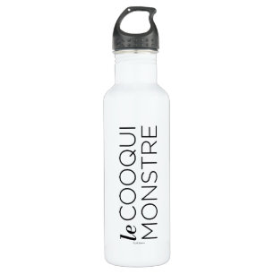 Black le Cooqui Monstre Stainless Steel Water Bottle