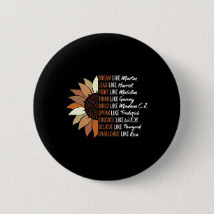 Black Leader Black History Month Dream Like Martin Button