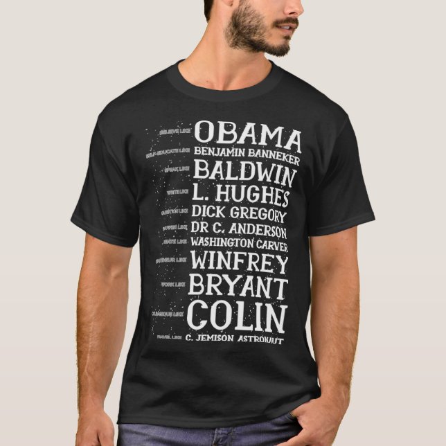 Black Leader Quotes Men Women Kids Black History M T-Shirt (Front)