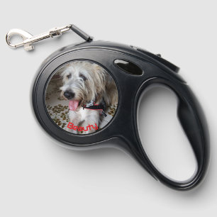 Black Leash Custom New Dog Photo and Owner's Name