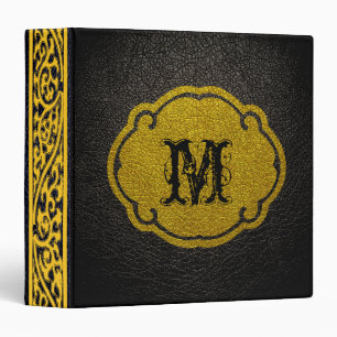Black Leather 3 Ring Binder