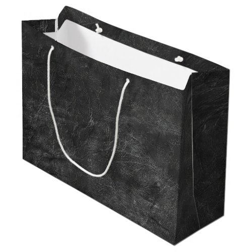 Black Leather Abstract Large Gift Bag
