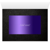 Black Leather and Purple Wave Greeting Card (Inside Horizontal (Bottom))