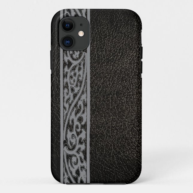 Black Leather Case-Mate iPhone Case (Back)
