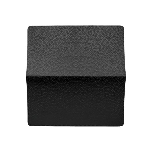 Black Leather Checkbook Cover (Open)
