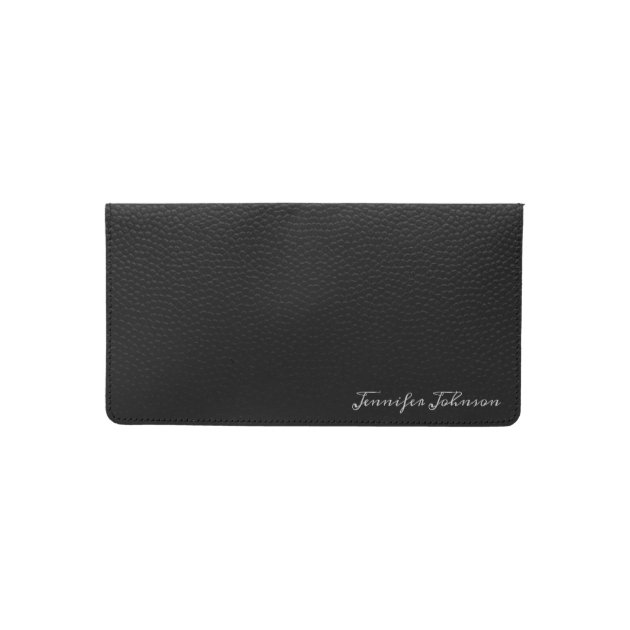 black leather checkbook covers