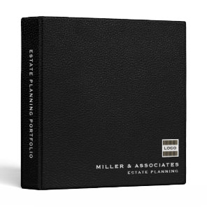Black Leather Company Logo Estate Planning Binder