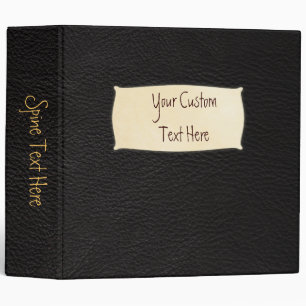 Black Leather Custom 2" Binder