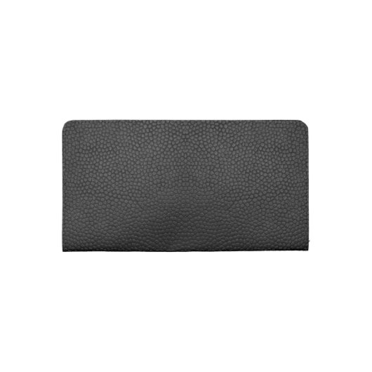 Black Leather Custom LOGO Checkbook Cover (Back)