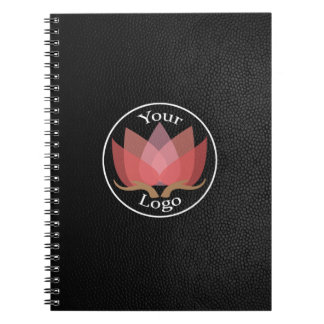 Black Leather Custom LOGO Notebook