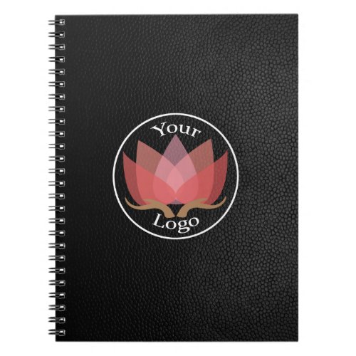 Black Leather Custom LOGO Notebook