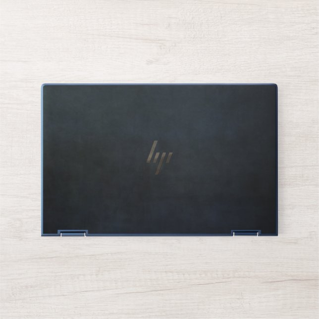 Black leather HP Elite Dragonfly Notebook Skin (Front)