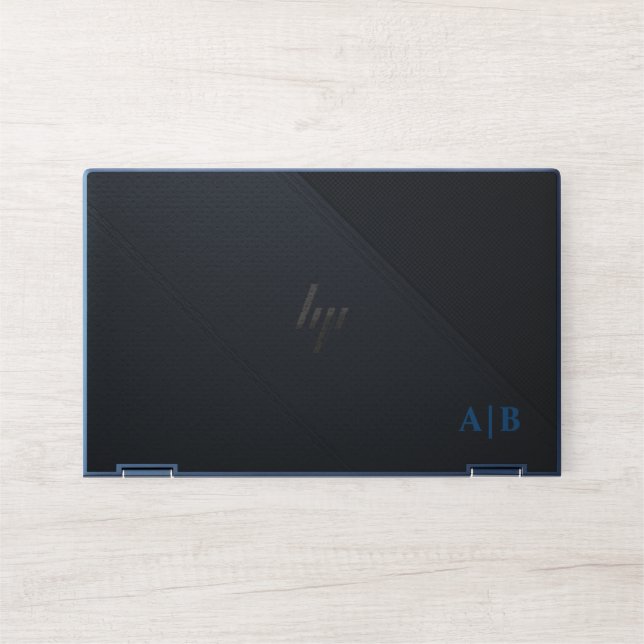 Black leather HP Elite Dragonfly Notebook Skin (Front)