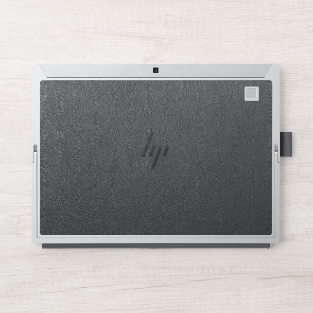 Black leather HP Elite x2 1013 G3 HP Laptop Skin (Front)