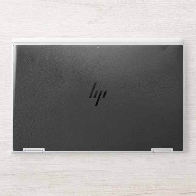 Black leather HP EliteBook Laptop Skin (Front)