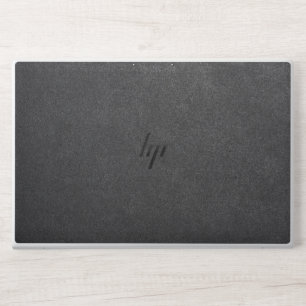 Black leather  HP laptop skin