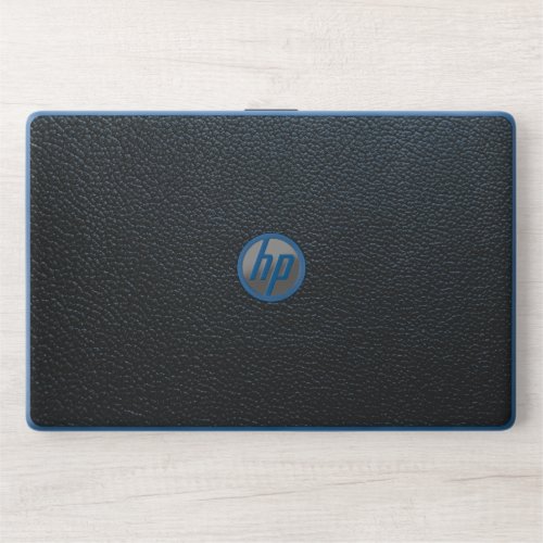 Black Leather HP Laptop Skin