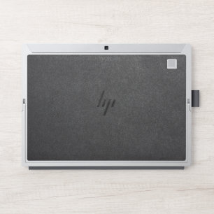 Black leather  HP laptop skin