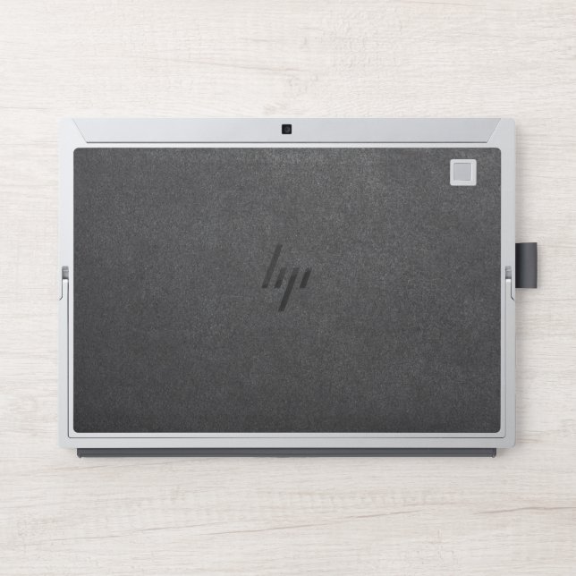 Black leather  HP laptop skin (Front)