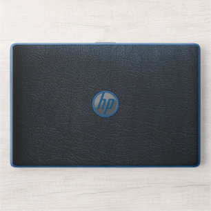 Black Leather HP Laptop Skin