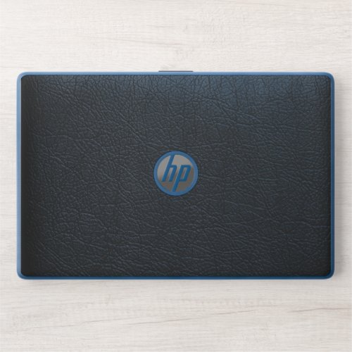 Black Leather  HP Laptop Skin