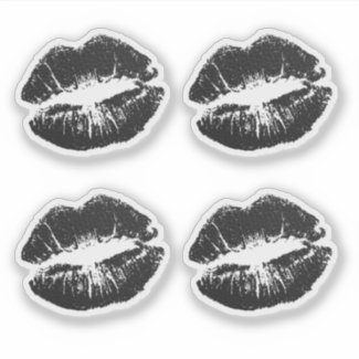 Black Leather Kiss Lips Valentine’s Day Custom Cut