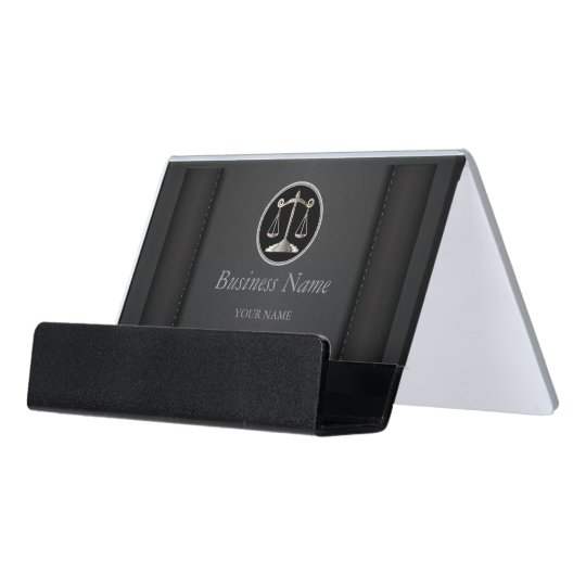 Black Leather Lawyer Personalize Desk Business Card Holder Black Leather Lawyer Personalize Desk Business Card Holder Zazzle