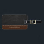 Black Leather Look Bag Tag<br><div class="desc"></div>