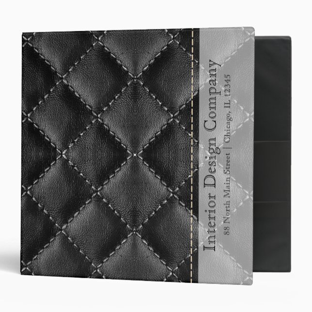 Black leather look binder (Front/Inside)